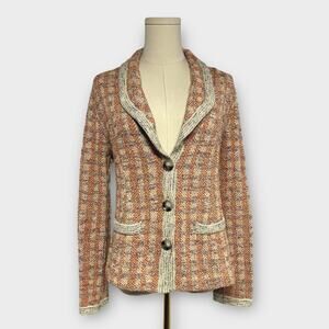 Pendleton Cotton Silk Blend Heavy Knit Cardigan Size P